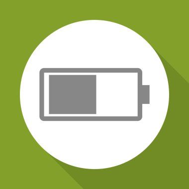 Pil simgesi tasarım, vektör çizim