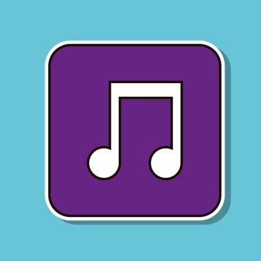 müzik Not simgesi tasarım, vektör çizim