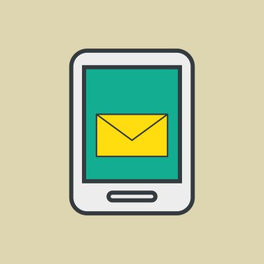 zarf simgesi tasarım, vektör çizim