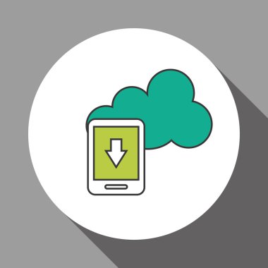 bulut bilgi işlem simgesi tasarım, vektör çizim