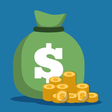 Para çanta tasarımı, vektör çizim