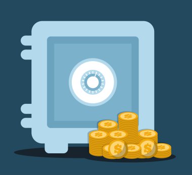 kasa simgesi tasarım, vektör çizim