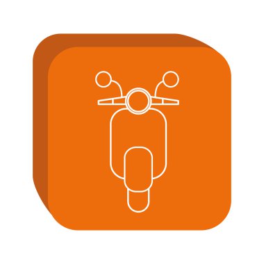 Motosiklet simgesi tasarım, vektör çizim