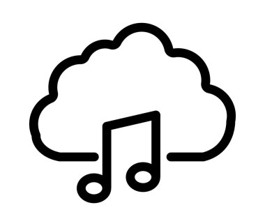 Müzik bulut tasarımı, vektör çizim