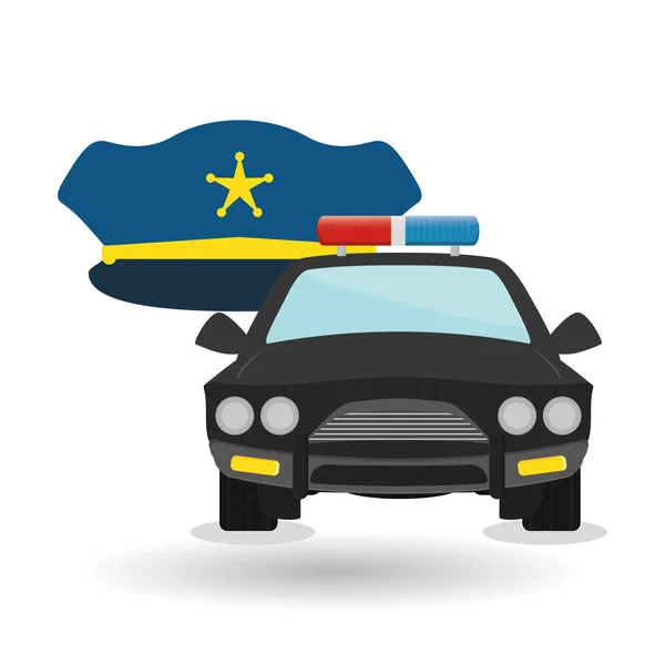 Politie pictogram ontwerp — Stockvector