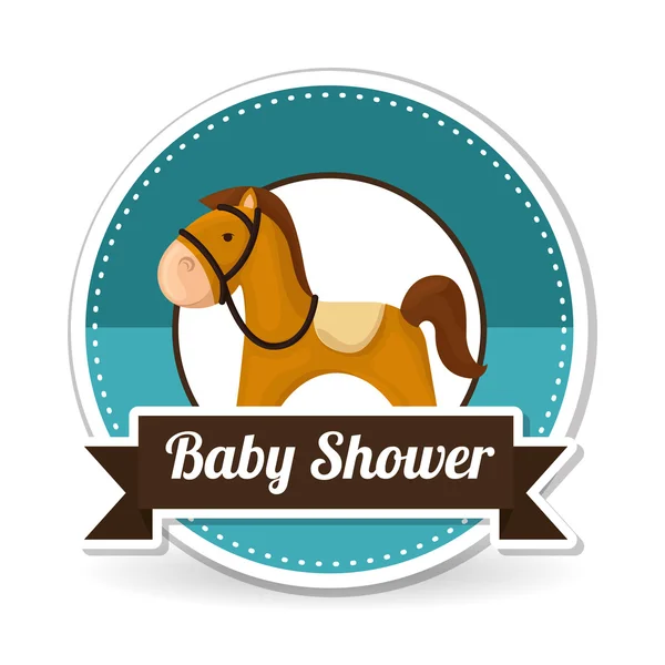 Baby shower with toy design — Stock Vector