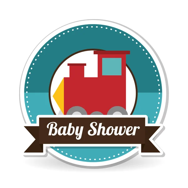 Baby shower with toy design — Stock Vector