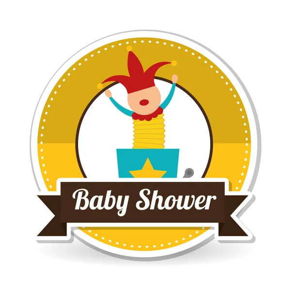 Baby shower with toy design — Stock Vector