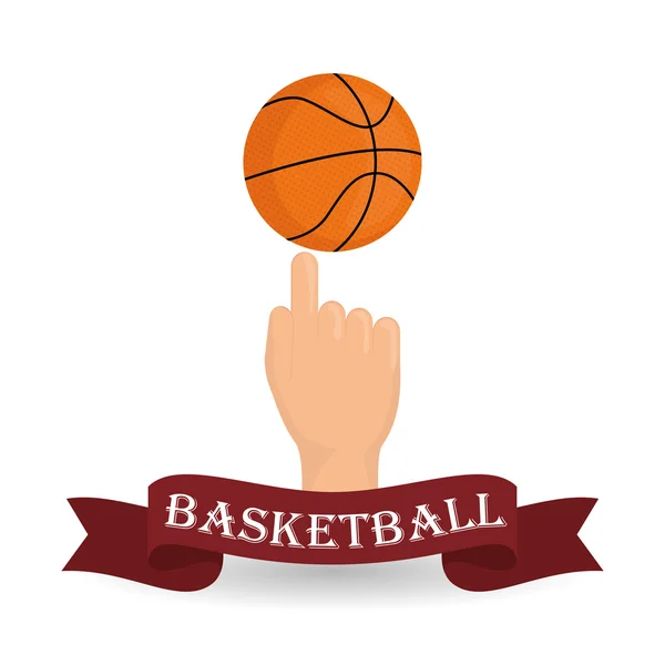 Koszykówka ikona designu — Wektor stockowy
