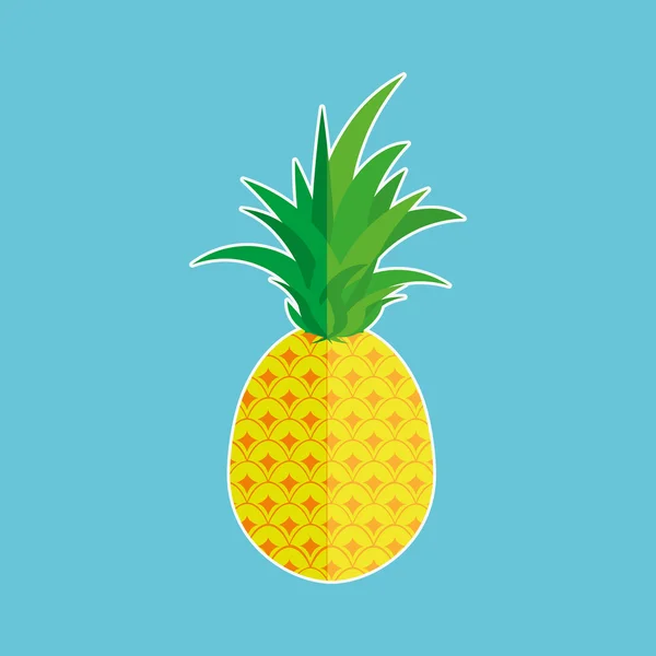 Fruta sobre el diseño del círculo, ilustración vectorial — Vector de stock