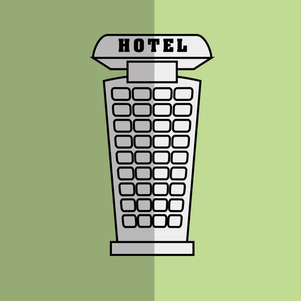 Hotellbyggnaden design, vektor illustration — Stock vektor