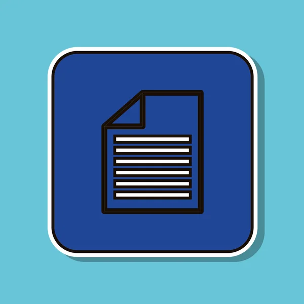 Document icon design, vector illustration — Stock Vector