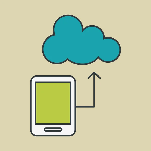 Smartphone ikona designu, ilustracji wektorowych — Wektor stockowy