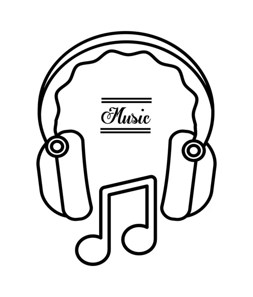 Design de ícone de fone de ouvido, ilustração vetorial — Vetor de Stock