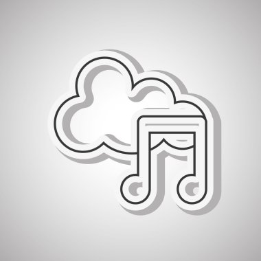 müzik Not simgesi tasarım, vektör çizim