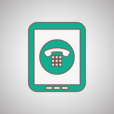 Sosyal medya ve tablet tasarım, vektör çizim