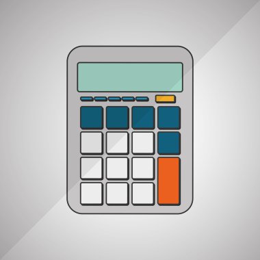 hesap makinesi simgesi tasarımı, vektör illüstrasyonu