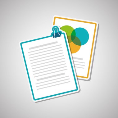 Belge simgesi tasarım, vektör çizim