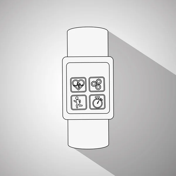 Smart watch icon design, illustrazione vettoriale — Vettoriale Stock