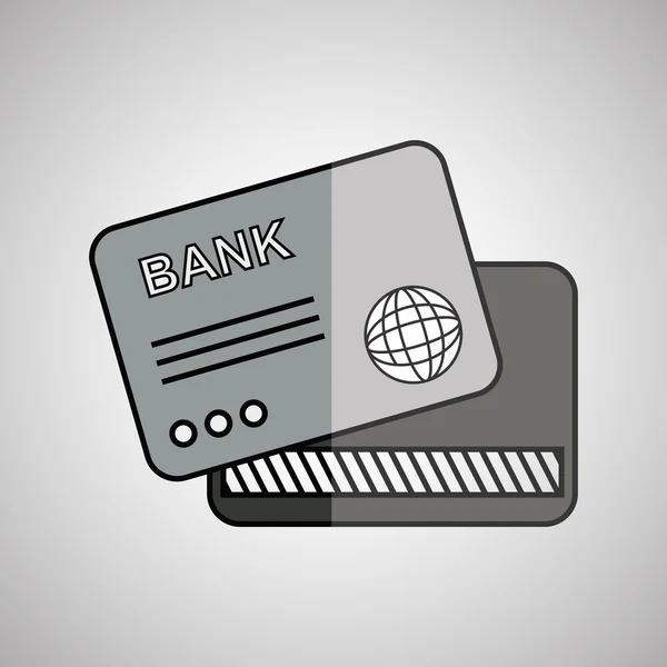 Credit card icon design, vector illustration — Stock Vector