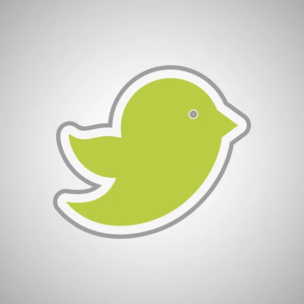 Desenho de ícone de pássaro de mídia social, ilustração vetorial — Vetor de Stock