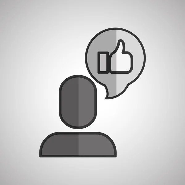 Diseño de iconos de perfil de redes sociales, ilustración vectorial — Vector de stock