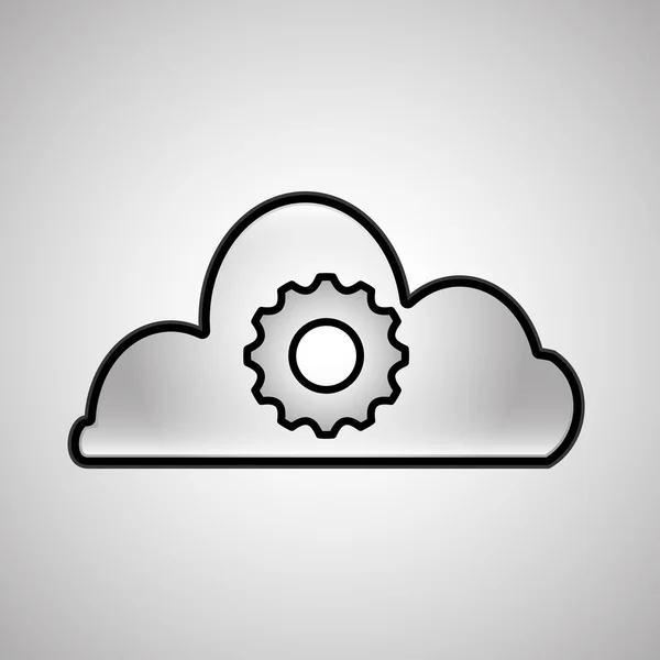 Sociale media met cloud ontwerp, vectorillustratie — Stockvector