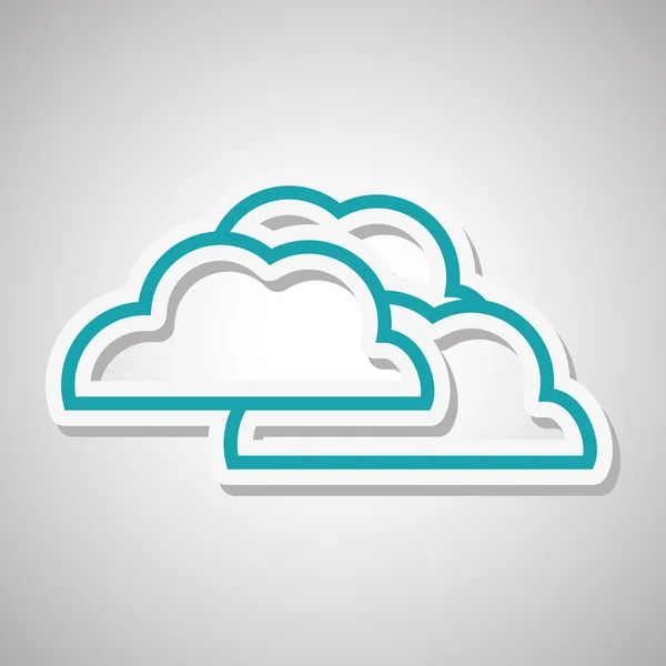 Wolk pictogram ontwerp, vectorillustratie — Stockvector