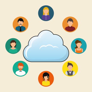 insanlar simgesi tasarım, vektör çizim