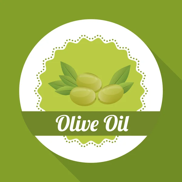 Diseño del aceite de oliva, ilustración vectorial — Vector de stock
