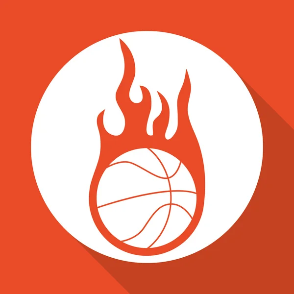 Diseño del icono del baloncesto, ilustración vectorial — Vector de stock