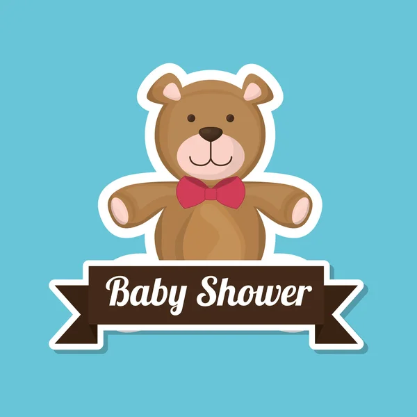 Babydusche mit Spielzeugdesign, Vektorillustration — Stockvektor