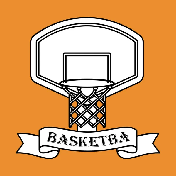 Diseño del icono del baloncesto, ilustración vectorial — Vector de stock