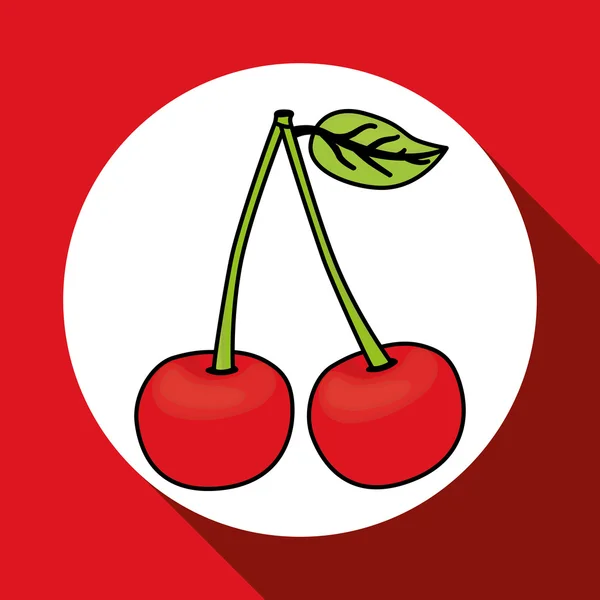 Diseño de icono de cereza, ilustración vectorial — Vector de stock