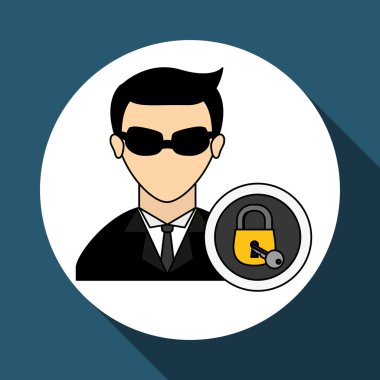 hacker simgesi tasarım, vektör çizim