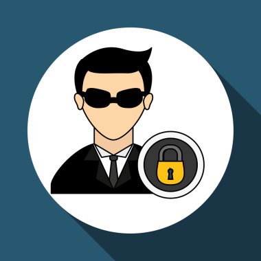 hacker simgesi tasarım, vektör çizim