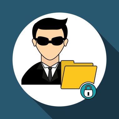 hacker simgesi tasarım, vektör çizim