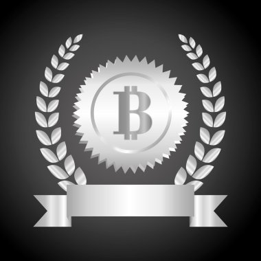 Bitcon simgesi tasarım, vektör çizim