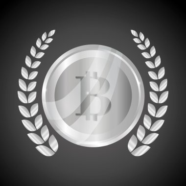 Bitcon simgesi tasarım, vektör çizim