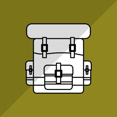 Askeri çanta tasarımı, vektör çizim