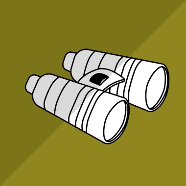 Askeri dürbün tasarım, vektör çizim