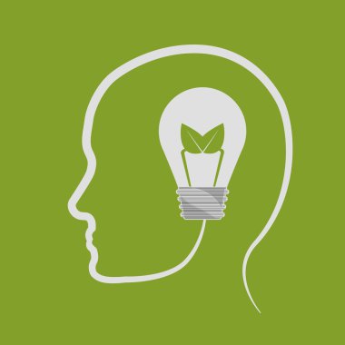 yeşil tasarım, vektör çizim düşünüyorum