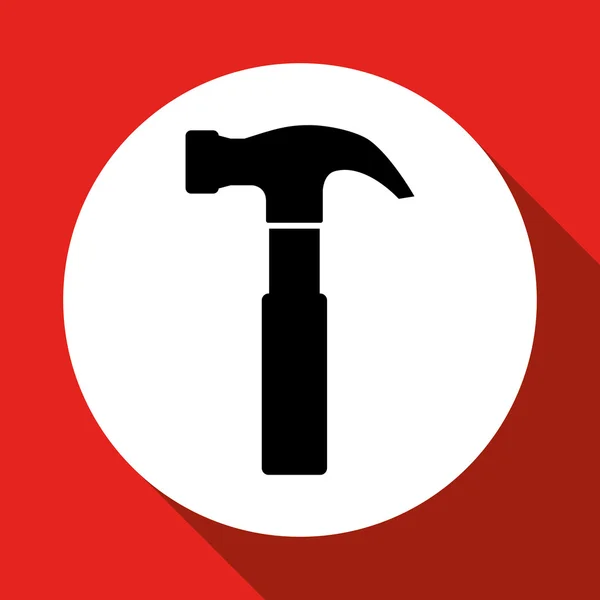 Hammer tool design, vector illustration — Stock Vector