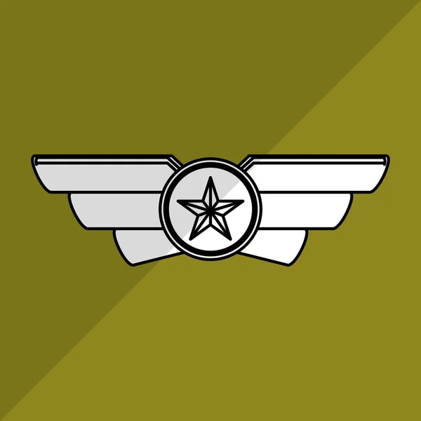 Diseño de icono militar, ilustración vectorial — Vector de stock