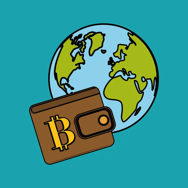 Дизайн иконок Bitcon, векторная иллюстрация — стоковый вектор