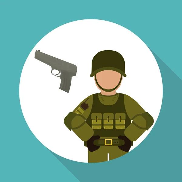 Military icon design , vector illustration — Stock Vector