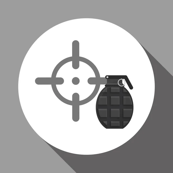 Military grenade design , vector illustration — Stock Vector