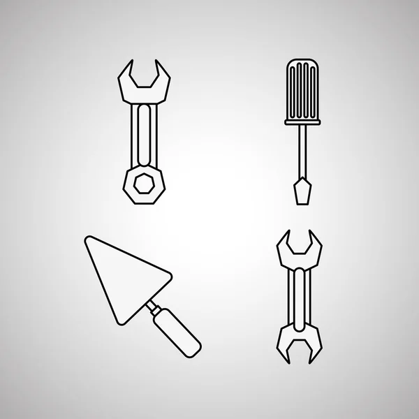 Diseño de herramientas, ilustración vectorial — Vector de stock