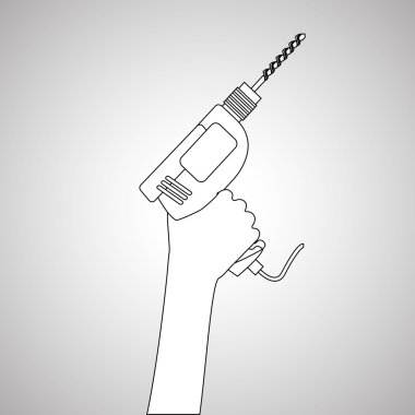 aracı tasarım matkap, illüstrasyon vektör