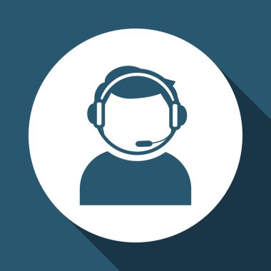 Çağrı Merkezi simgesi tasarım, illüstrasyon vektör